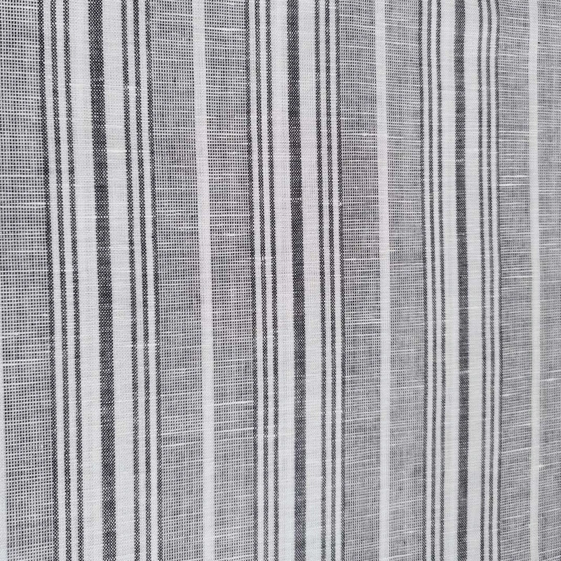 Linen Cotton C32*L17 Woven Fabrics Mens Shirts Wholesale Yarn Dyed Stripe Plain Style Organic Fabric