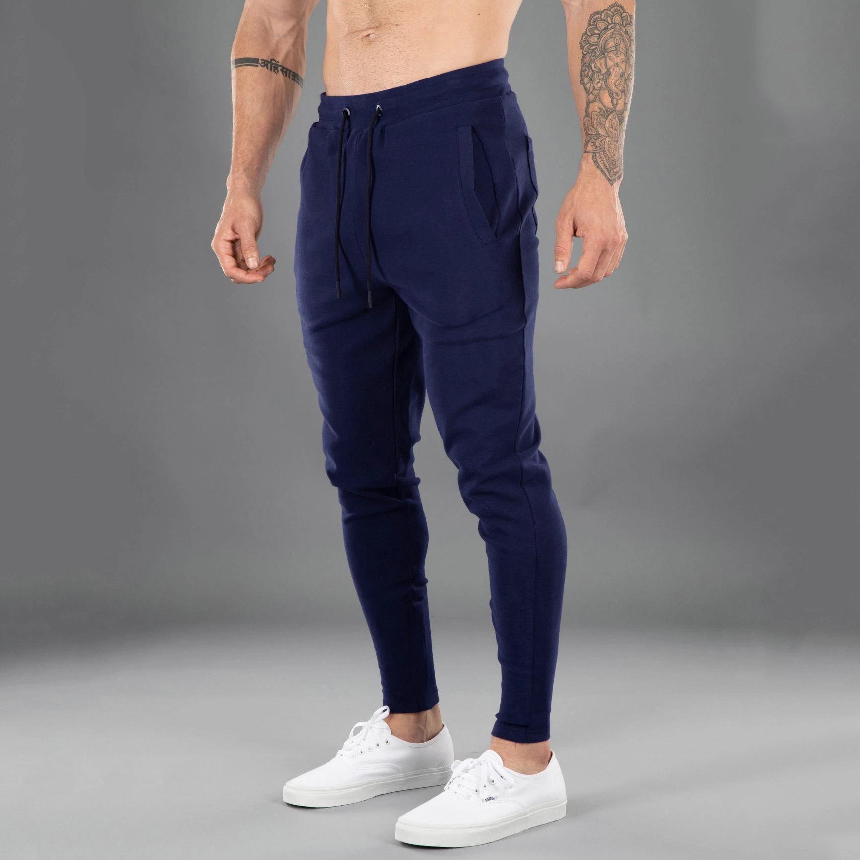 Spring and Autumn New Male Sports Casual Sweatpants Running Exercise Cotton Slim Elastic Small Feet Pants