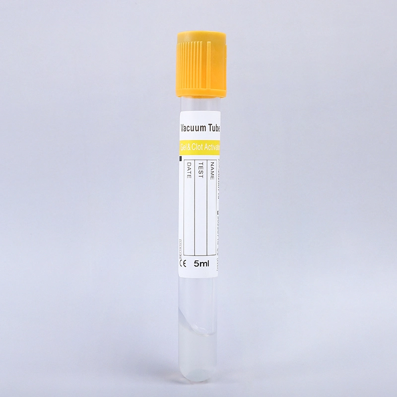 Nuevos productos de 5ml de gel Médico de vacío Activador del coágulo de sangre simple tubo de recolección