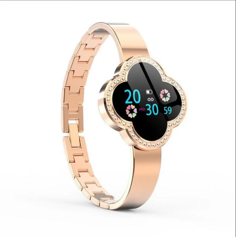 Aleación de zinc Monitor de Ritmo Cardíaco Fitness Deportes de la muñequera Tracker Dama Mujer Smartwatch