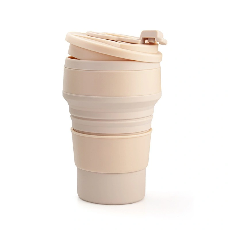 Silicona plegable personalizado Viaje deporte Mug taza de café plegable