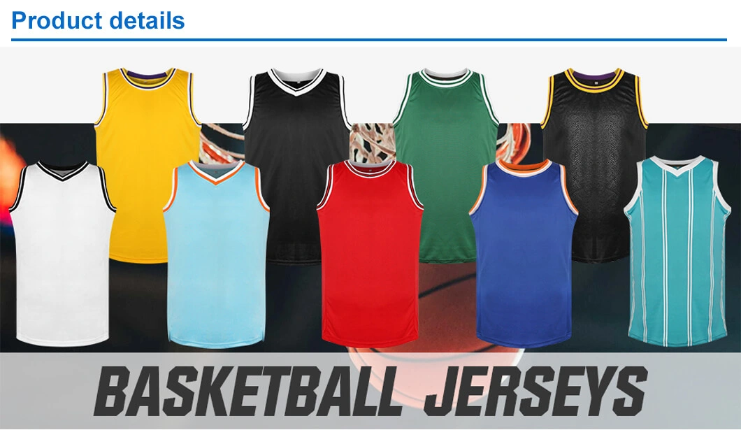 Maillot de basket-ball en maille polyester réversible personnalisé avec ensemble de l'équipe, pour un style de basket-ball en sous-couche Et court