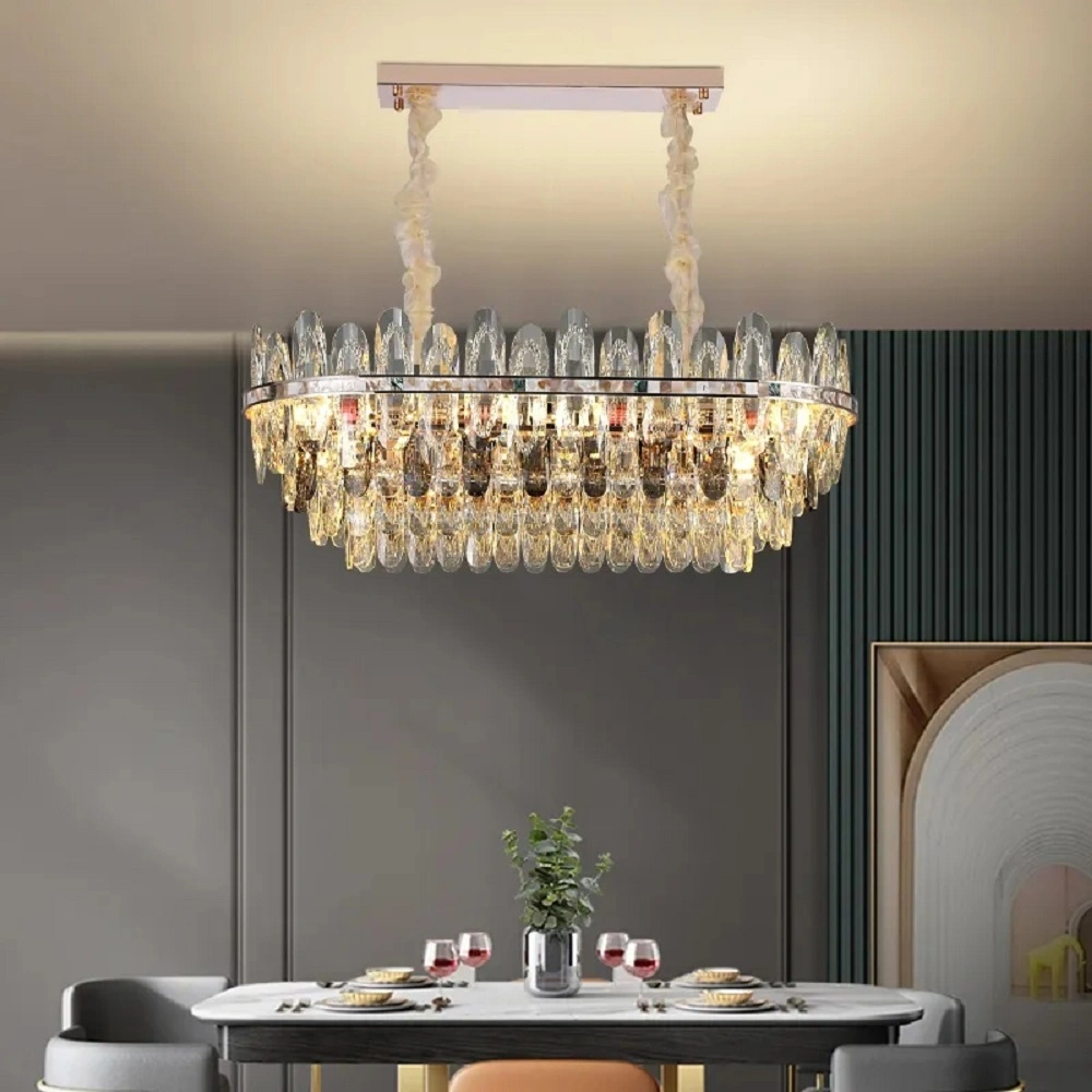 Contemporary Style Indoor Decoration Chandelier Living Room Dining Room LED Crystal Pendant Light