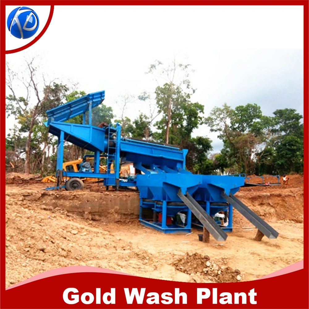 Keda 50tonne /100 tonne populaire or Portable Trommel Gold Panning Machine/usine de lavage pour la vente d'or