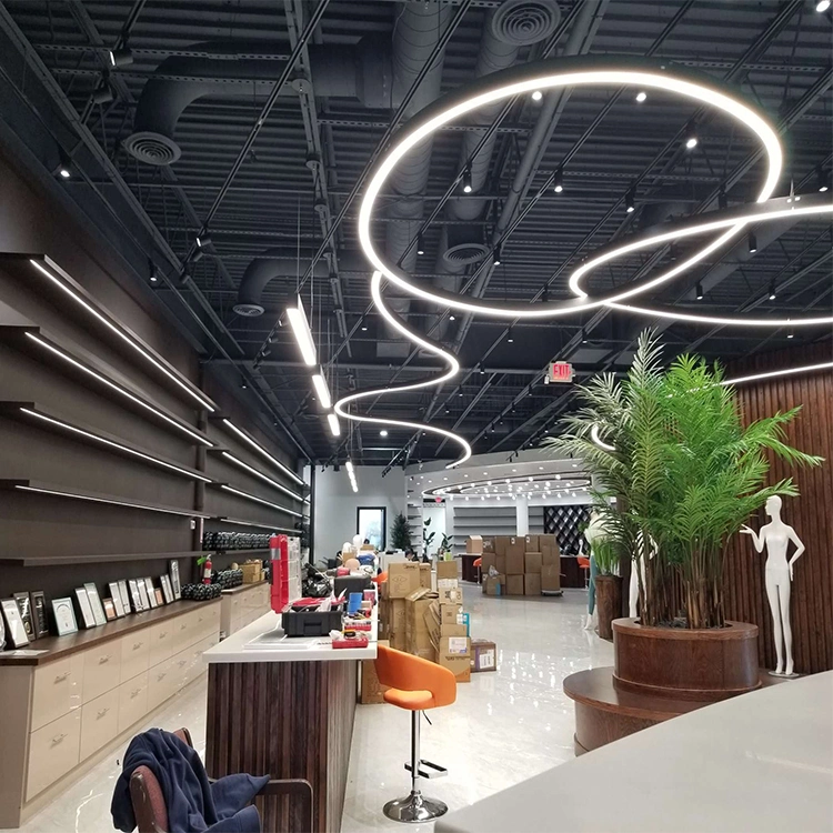 Professional Room Design Circular/Circle Round Ring Chandelier LED Pendant Lamp for Shipping Mall Restaurant