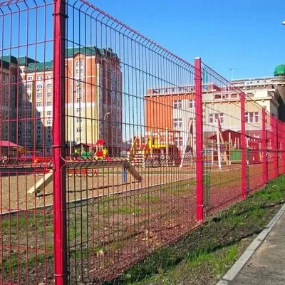 3D Seguridad Revestimiento en polvo / PVC recubierto de acero galvanizado de construcción Paneles de esgrima de malla de alambre soldado con hierro