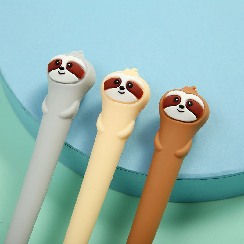 Customized Student Creative Stationery Kawaii Sloth Shape Soft Gel Pen