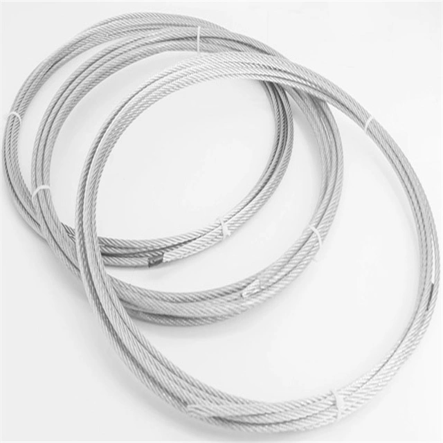 Wire Rope 1X7 Compact Strand Stainless Steel AISI 316 Used for High-End Shrouds in Smaller Diameters. Compact Strand Wire Rope with a Very High Breaking Load.