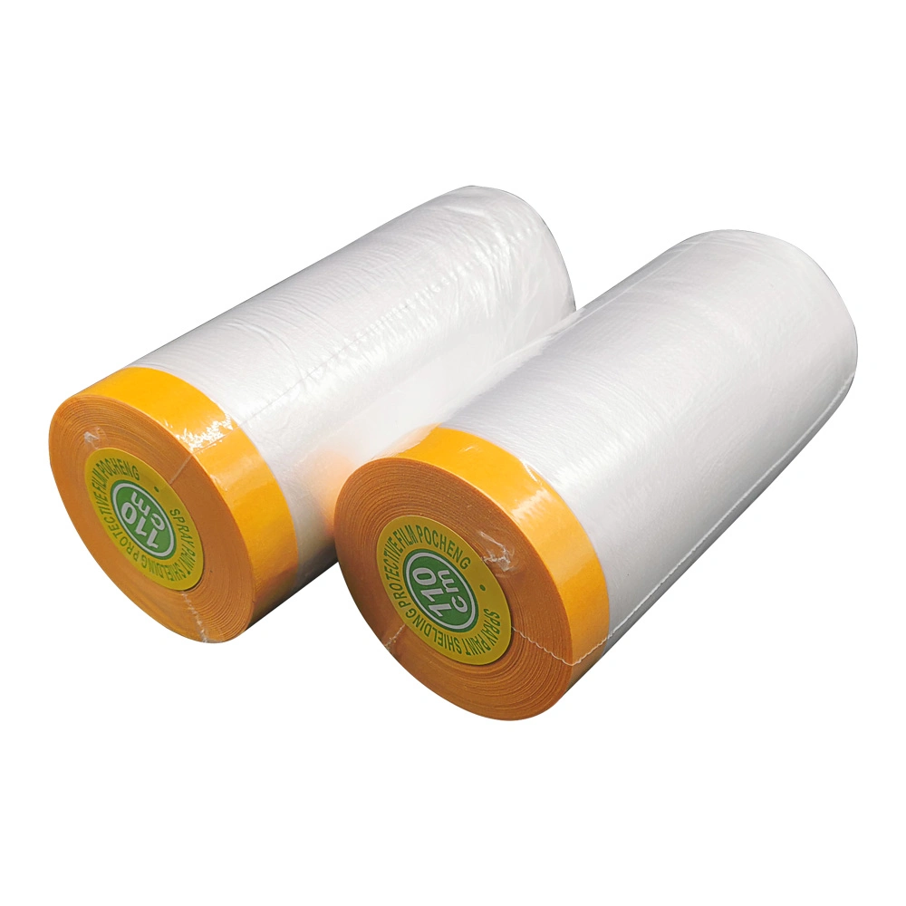 Waterproof Protective Masking Film Painters Plastic Tarp Clear Cover, Prevent Dust Paint for Car, Furniture, Carpet, Floor