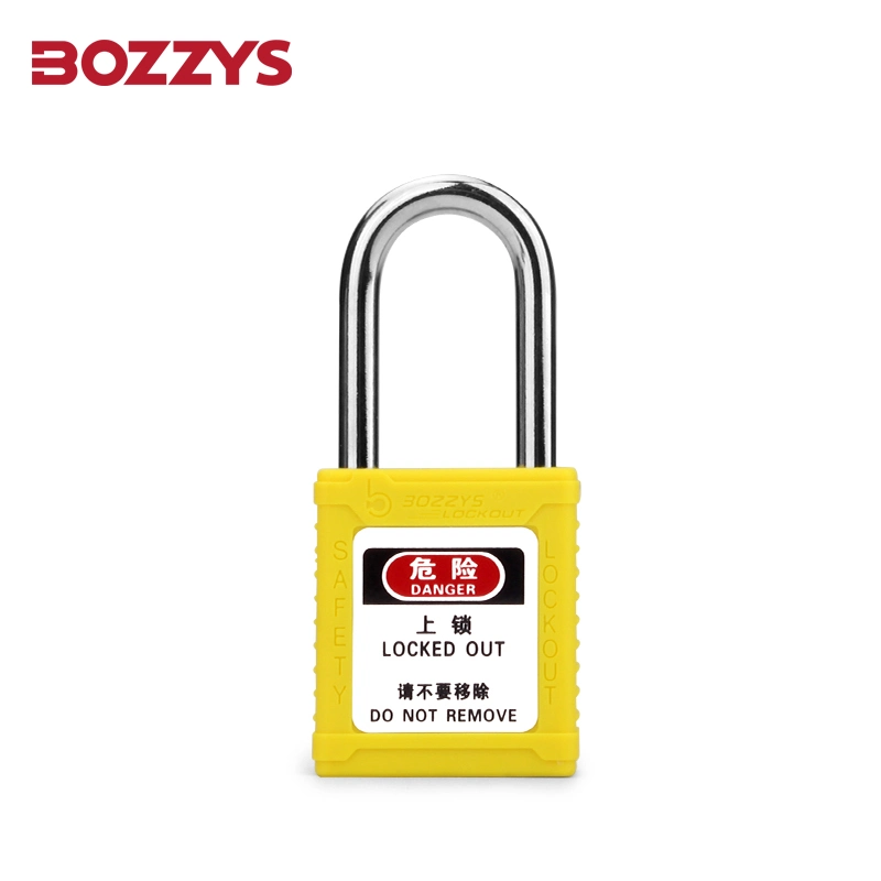 6*38mm Insulated Nylon Shackle Safety Padlock with Master Key for Industrial Lockout