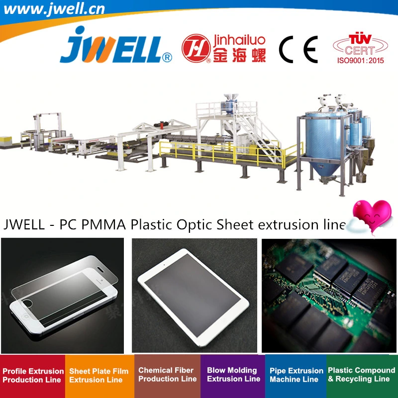 Jwell - PMMA|PC Plastic Optic Sheet Recycling Making Extrusion for Automotive Industry|Film Switch of Electronics LCD for Computer|Sun-Glass|Medicine Packing