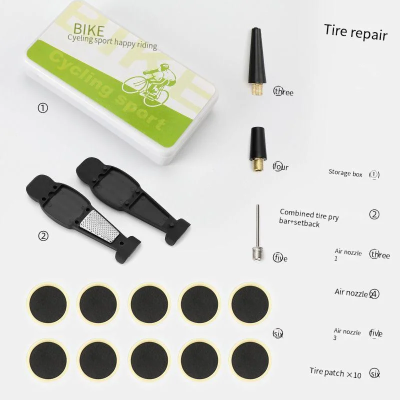 Fahrrad Wartung Werkzeug-Satz Aluminiumlegierung Luftzylinder Mountain Bike Road Vehicle Air Cylinder Repair Vehicle Reifen Reparatur Tool Kombination