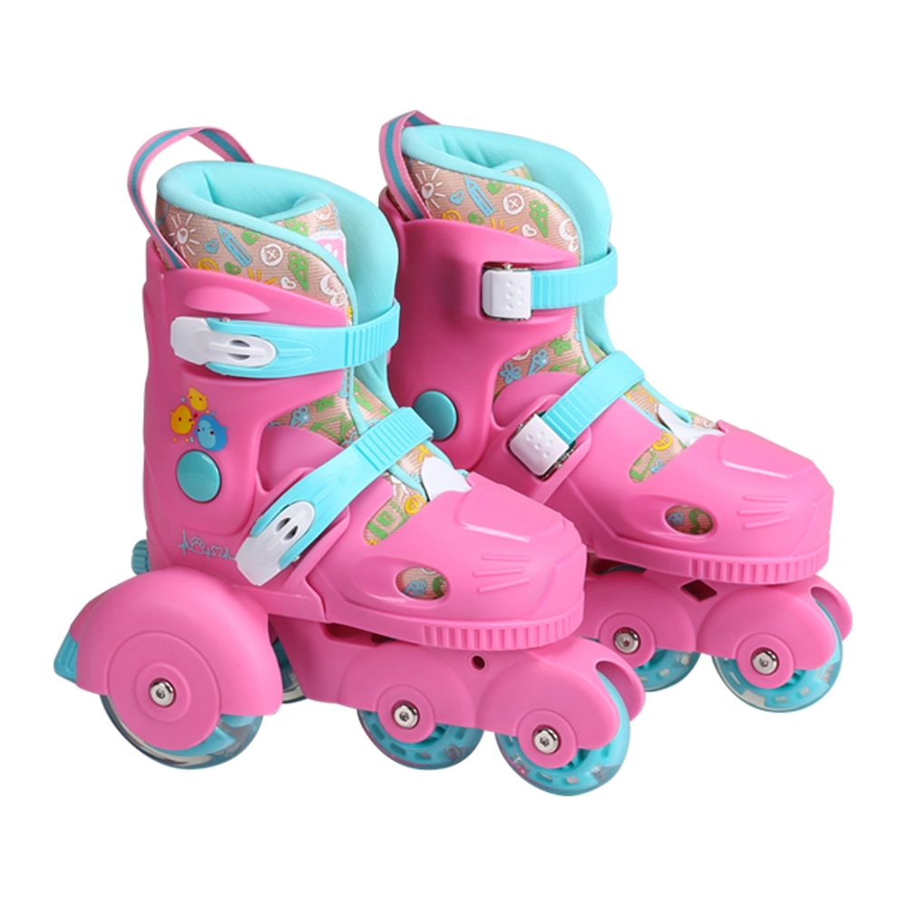 Adjustable Kids Roller Skate Wheels Flooring Boot for Boys Girls