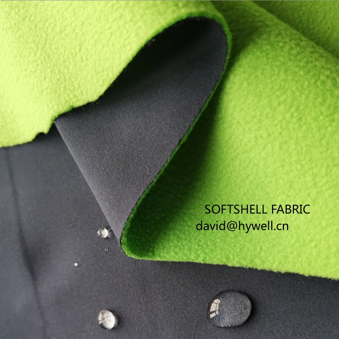 Polyester Spandex laminé Fleece Softshell tissu