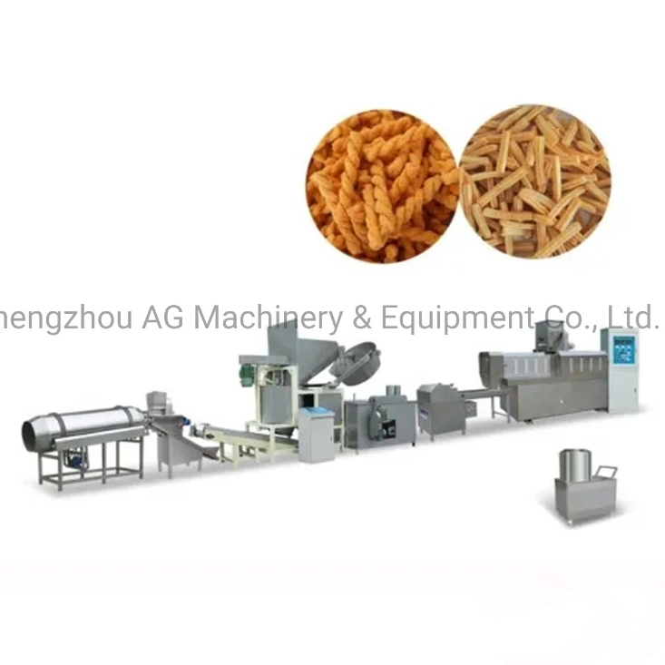 Puff automático Máquina de chips de cornetas cornetas arroz crujiente de línea de producción para la venta