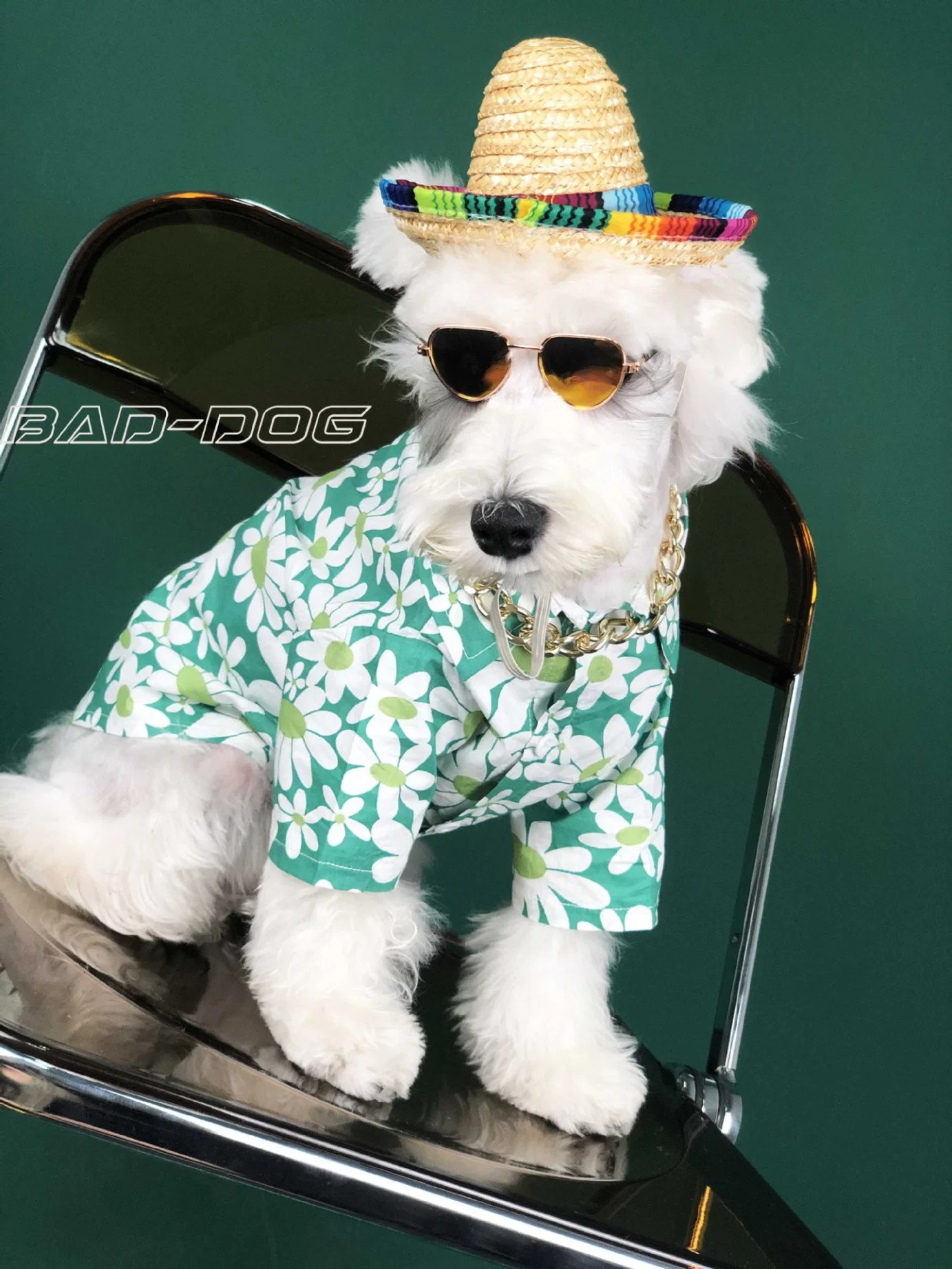 Customized Hot Sale Cotton Soft Fabric Printed Hawaii Beach Style Pet Clothes Dog Clothes