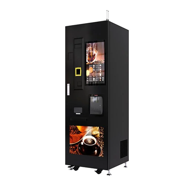 Hot and Cold Bean to Cup Coffee Vending Machinhe with Auto Cleaning System