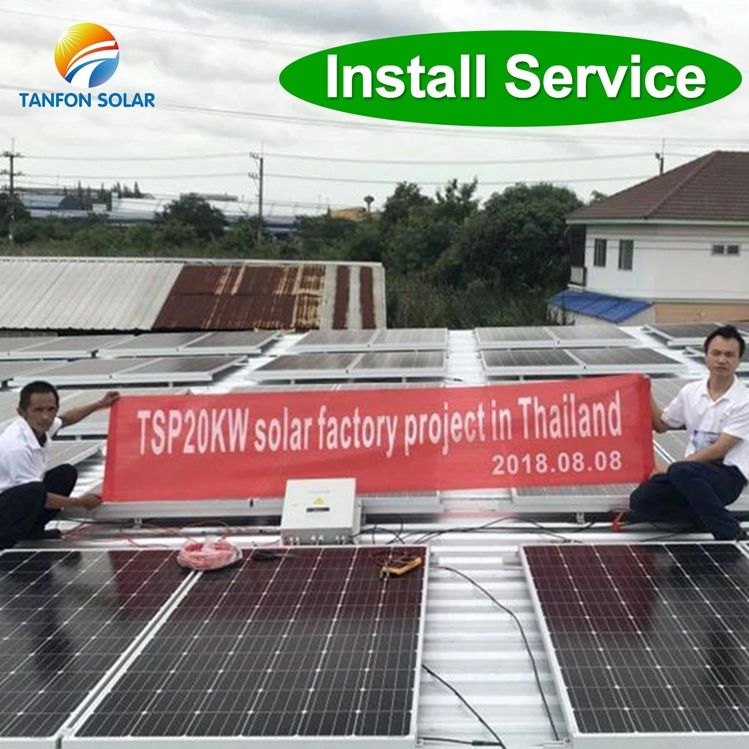 Las energías renovables Sistemas de Energía Solar 100kw fuera de la Red del Sistema Solar 100kw con fines comerciales.