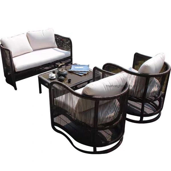 Hotel Outdoor Wicker Furniture Outdoor Sofa Set Outdoor Water Proof Sofa Furniture UV Resistant Sofa Set