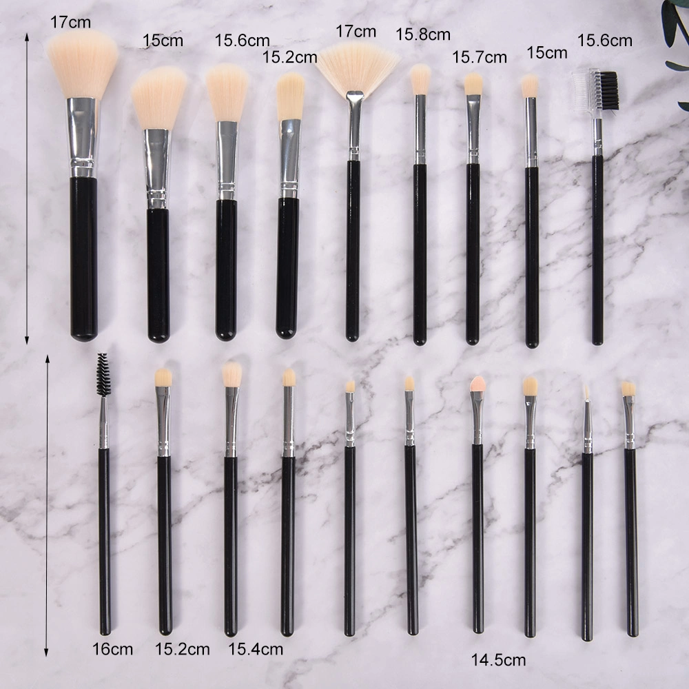 Professional Wood Black Handle Classic Full Set Makeup Brush