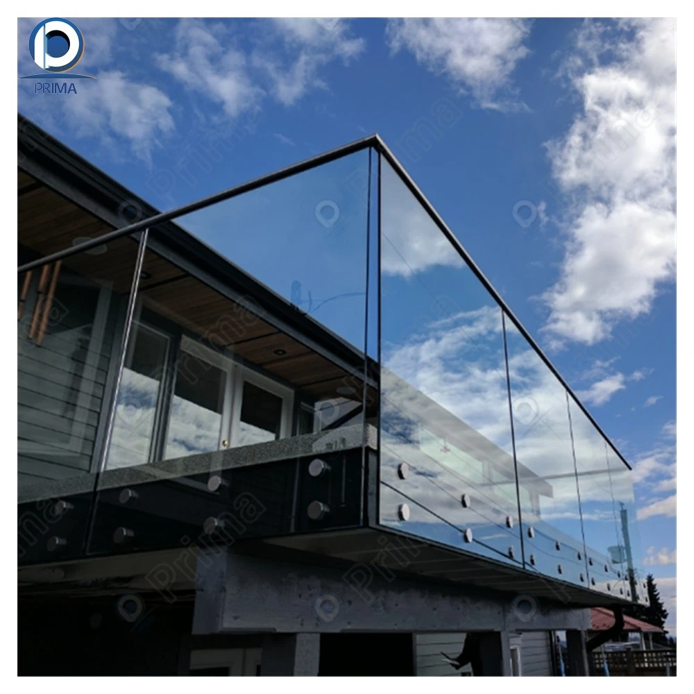 Outdoor Tempered Glass Balustrade for Balcony Glass Railing Handrails