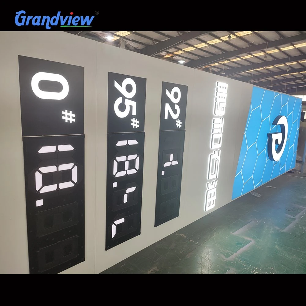 Outdoor Large LED Pylon Sign Advertising Road Gasoline Price Display Sign for Gas Station