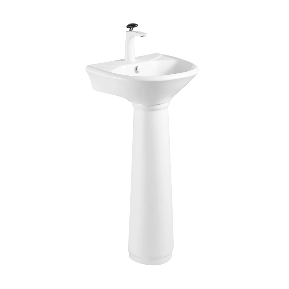 WC cUPC Ceramic lavatorio certificado hecho a mano diseño compacto Blanco Oval Cuarto de baño de Porcelana lavabo de pared a pared lavabo independiente