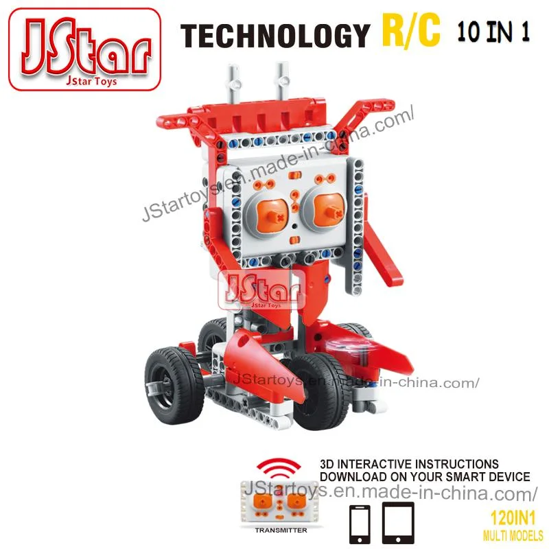 Jstar Technology RC 10in1 Assembly 191PCS Building Blocks Stem Technic DIY Bricks Blocks Sets for Kids Learning Engineering Construction Toys Blocks Sets