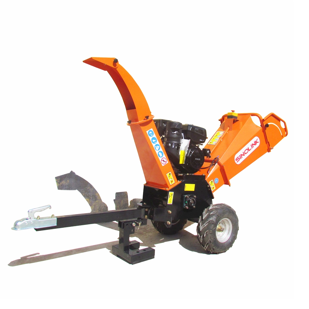 15HP Gasoline Wood Chipper Drum Mobile Shredder Drum Type Tree Crushingtree Crusher with Drum Type Chipper