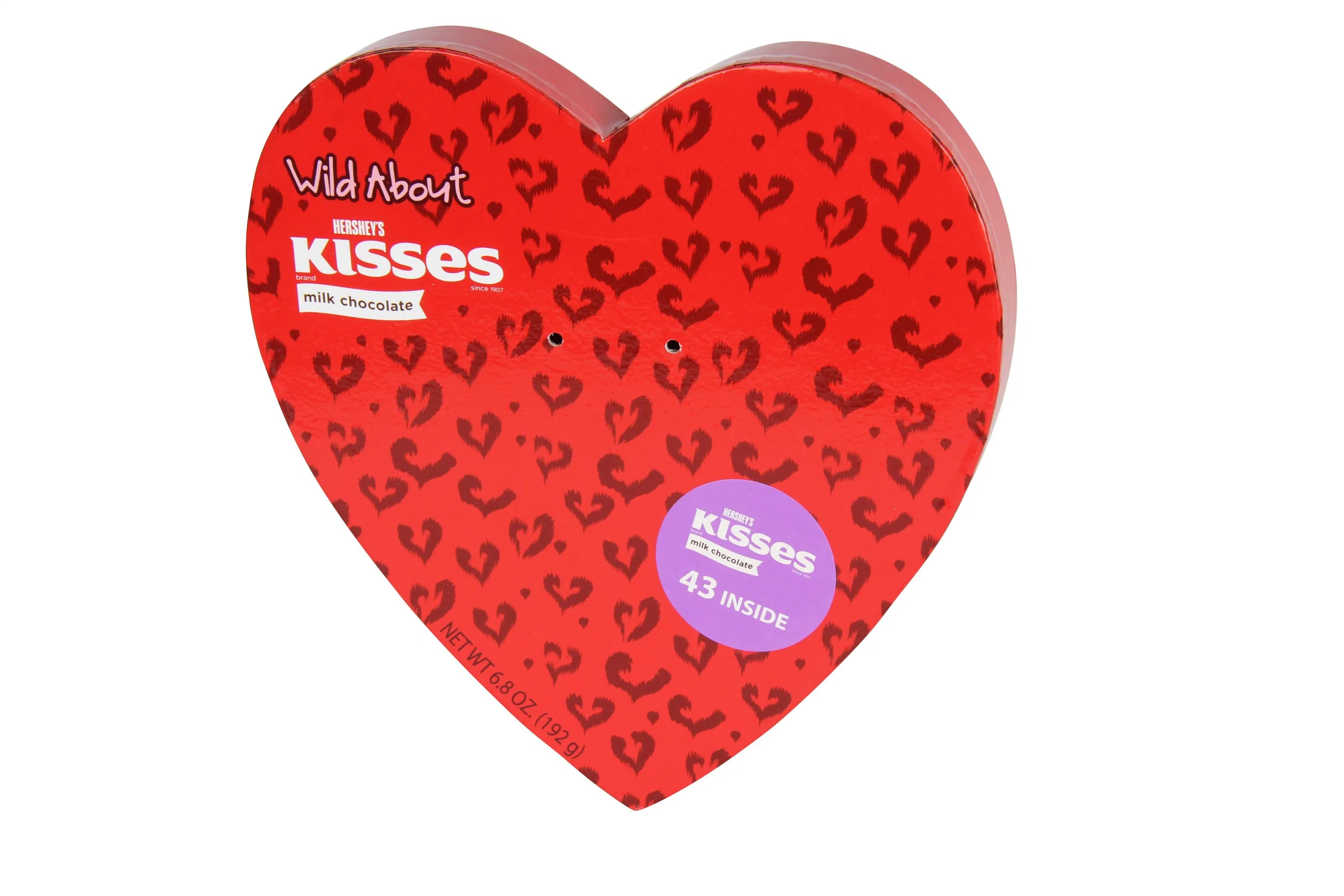 Caixa de embalagem rígida em cartão Valentine Heart de alta qualidade Segurança alimentar