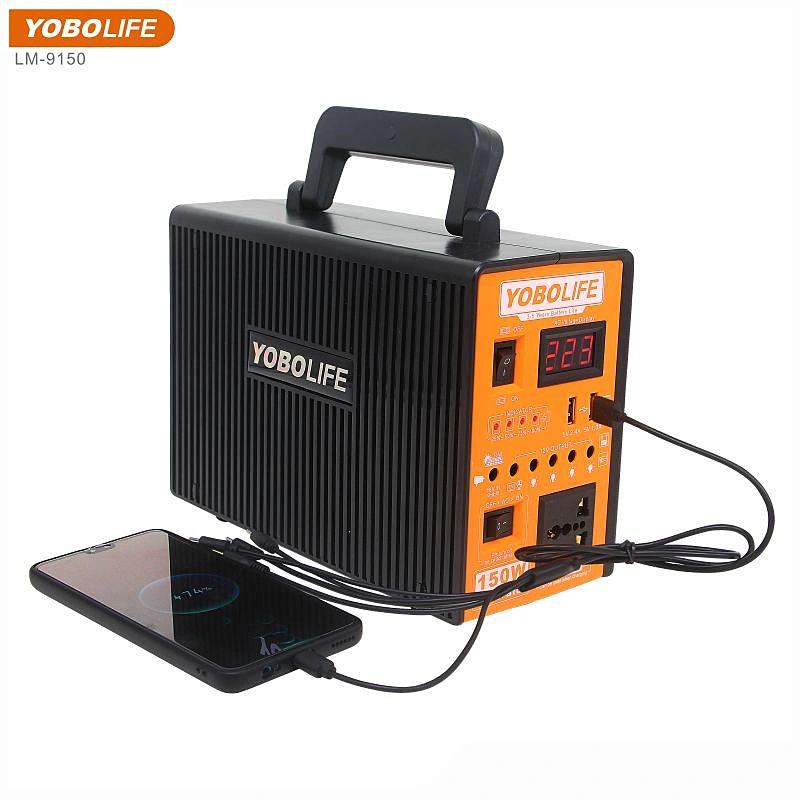 Yobolife 220V 150W de salida y 12V de la luz solar con paneles solares 60W