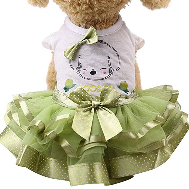Pet Clothes Wholesale Luxury Designer Cat Skirts Sweater Cute Princess Small Dog Fleece Dress Fashion