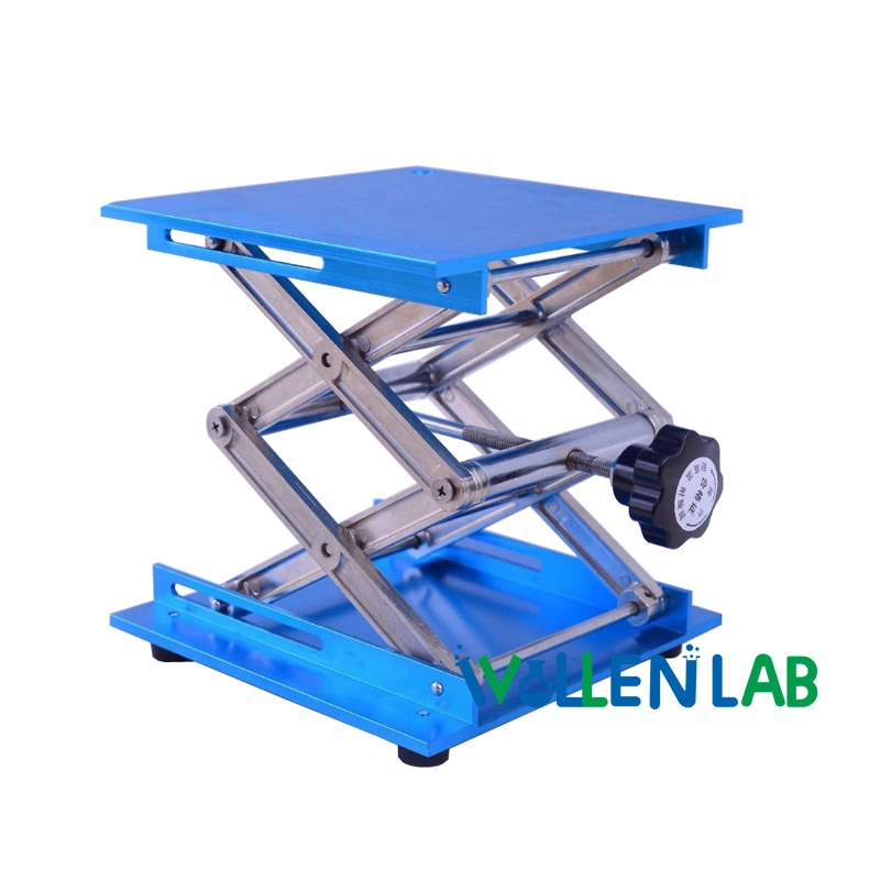 300X300mm Stainless Steel Adjustable Manual Lifting Platform Loading Bearing Lab Jack