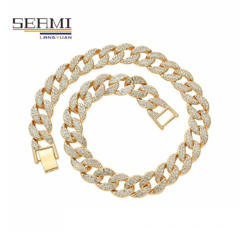 Hip Hop Jewelry18K Gold Plated Cuban Link Chain Necklace for Men