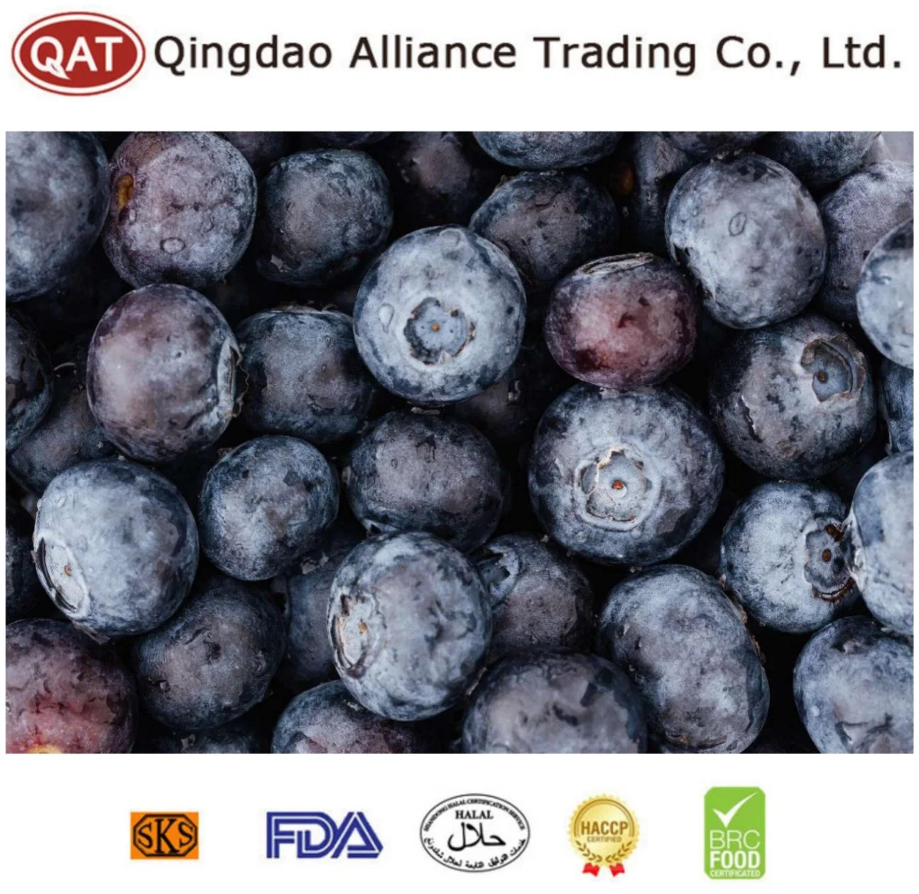 Natural Organic Frozen Blueberry with Good Price IQF and Brc Certificate