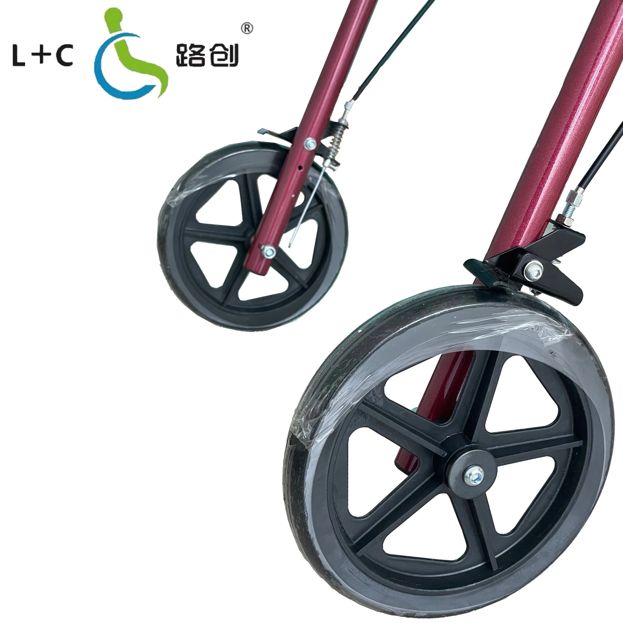Wholesale/Supplier Foldable Aluminum Walking Aid Rollator Walker with Seat