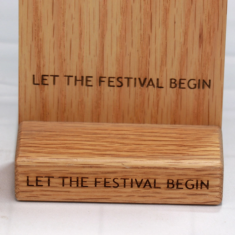 FSC&BSCI Wood Sign Holder Vertical Table Card Flip Display Menu Holder