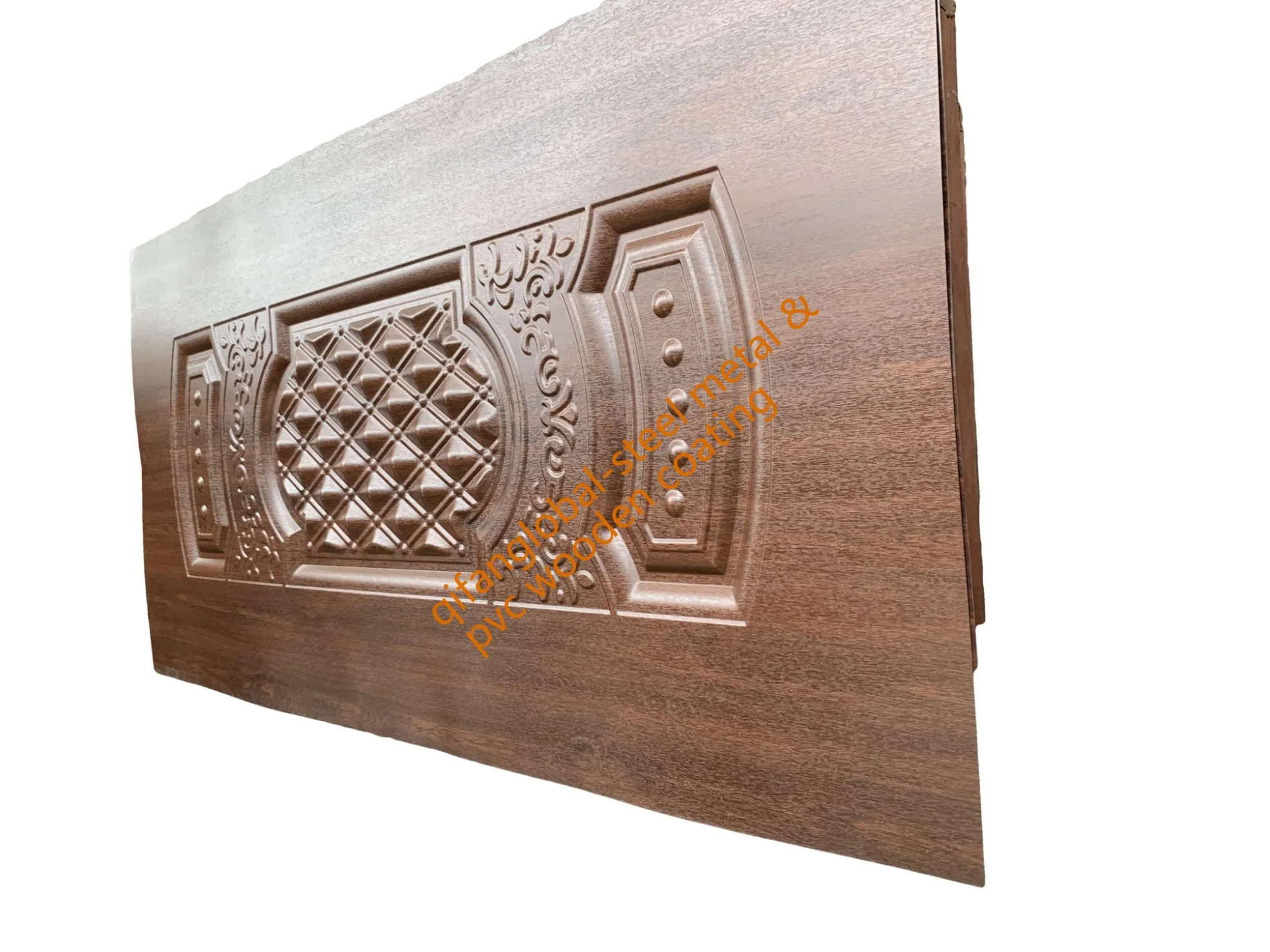 PVC Wooden Coated Metal Steel Door Skin