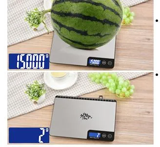 15kg 1g Stainless Steel Kitchen Scale with Backlight