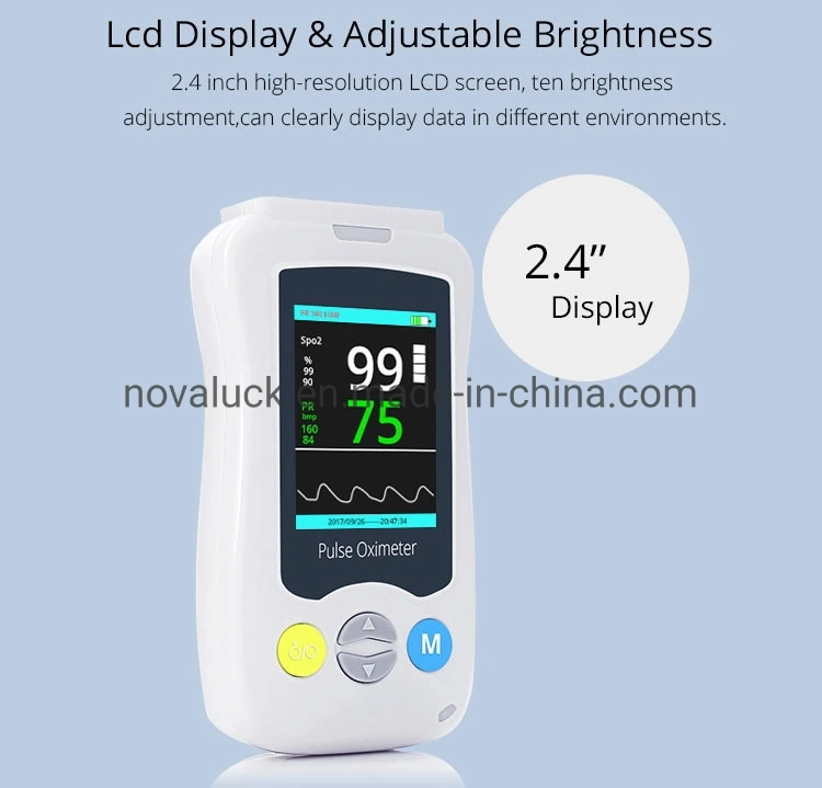 Palm Shape Fingertip Handheld Medical Pulse Oximeter for Neonatal Adult