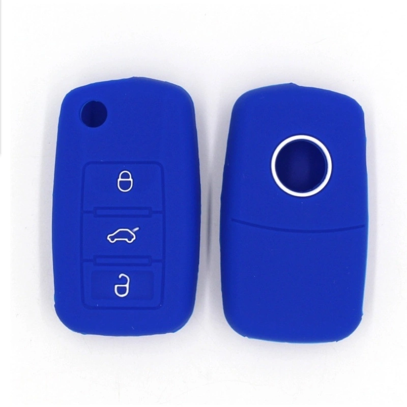 Silicone Rubber Car Key Case Cover for VW 3 Buttons