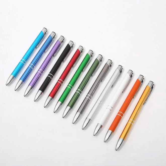 Custom Logo Advertising Office Aluminum Metal Ball Point Pen