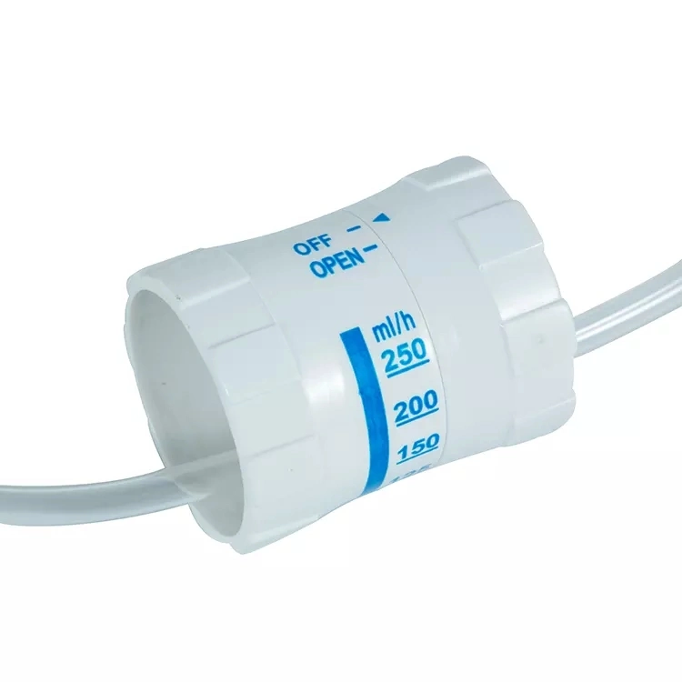 Medical Disposable I. V Flow Regulator with Extension Tube Flow Rate Control