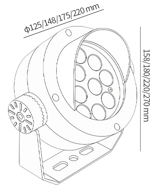 Rendimiento de alta calidad/alto costo de haz estrecho foco LED luces LED de luces en movimiento circular de faro de luz LED