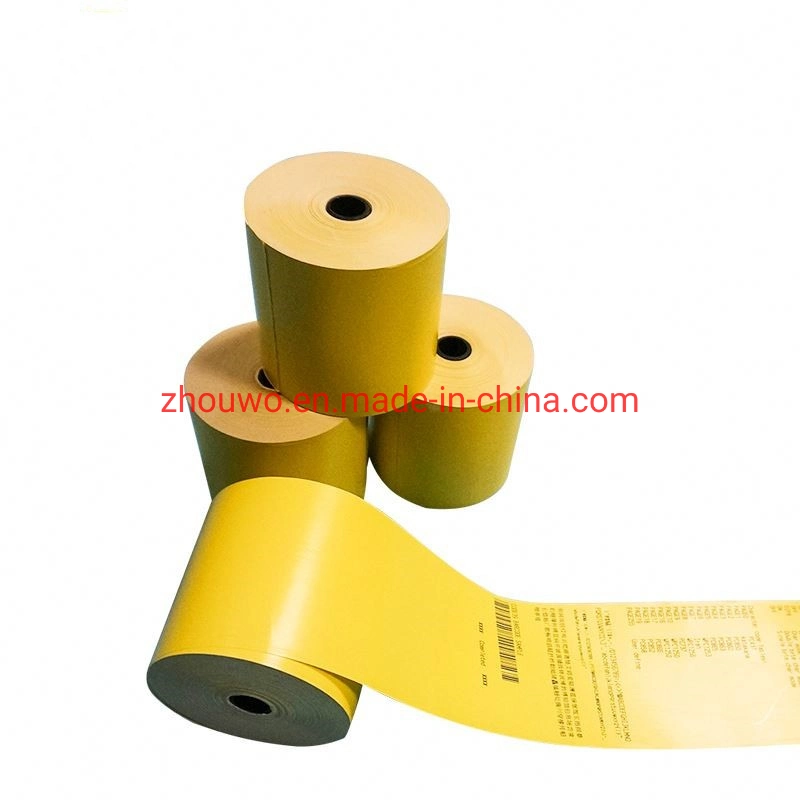 Custom Thermal Paper Colors 80mm Yellow Colored ECG Thermal Fax Paper Rolls