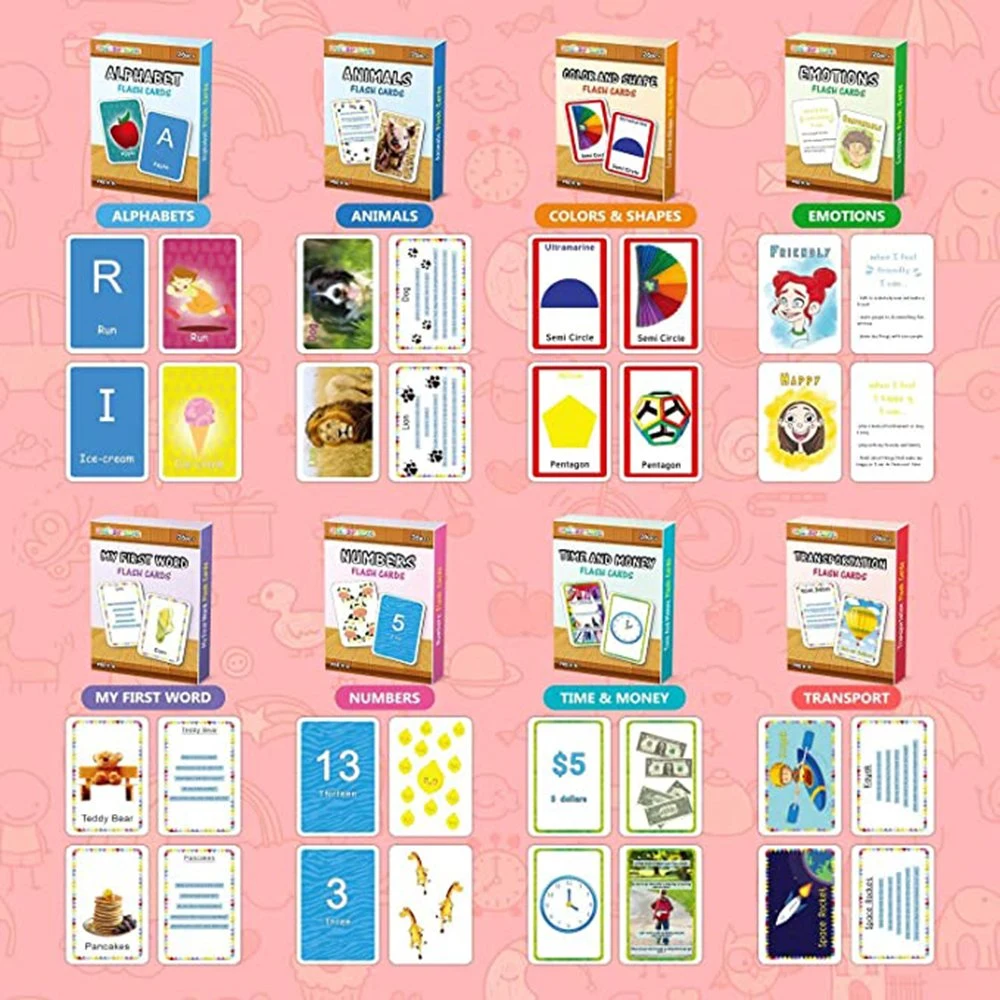 Educational Flash Cards Children Learning Cards Paper Cards