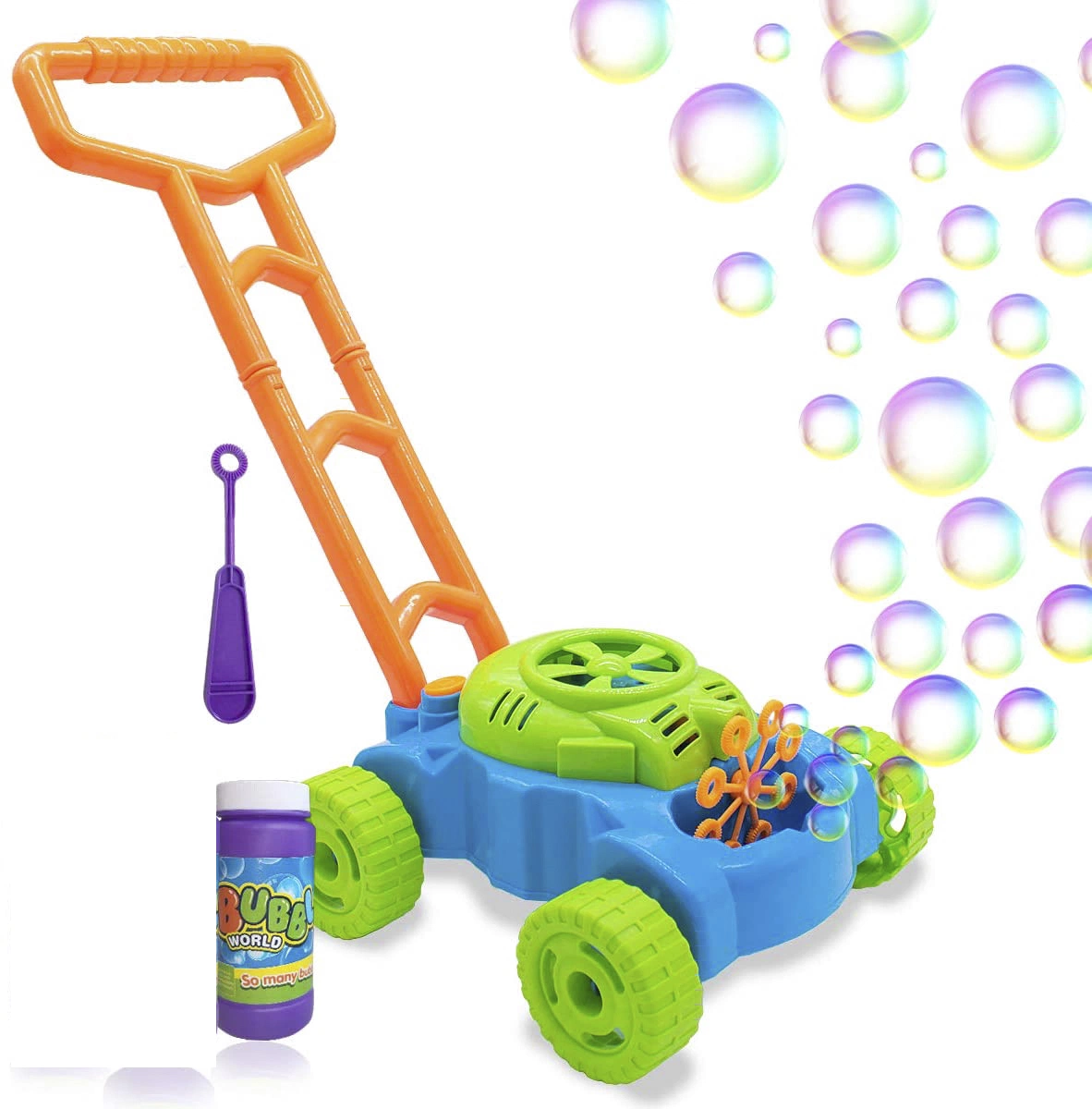 Amazon Hot Verkaufen Rasen Spiele Bubble Mower Outdoor Spielzeug Blase Gebläse-Maschine für Kleinkinder