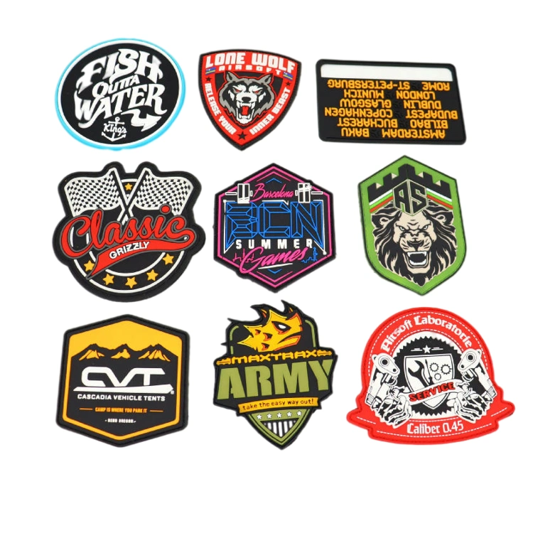 Custom PVC Rubber Personalized Clothing Label Clothes 3D Tactical Morale Silicone Leather Badge Brand Logo