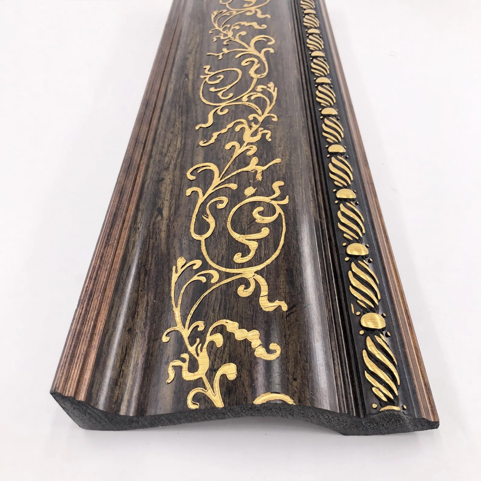 160mm Wide Antique Popular Embossed Large Size Design Ceiling Cornice Moulding Baseboard Sticks Lines Wood Grain