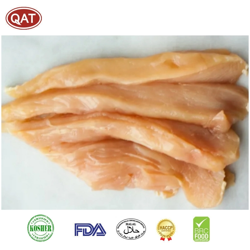 IQF Halal Certificate Chicken Tender Breast Skinless Export Standard